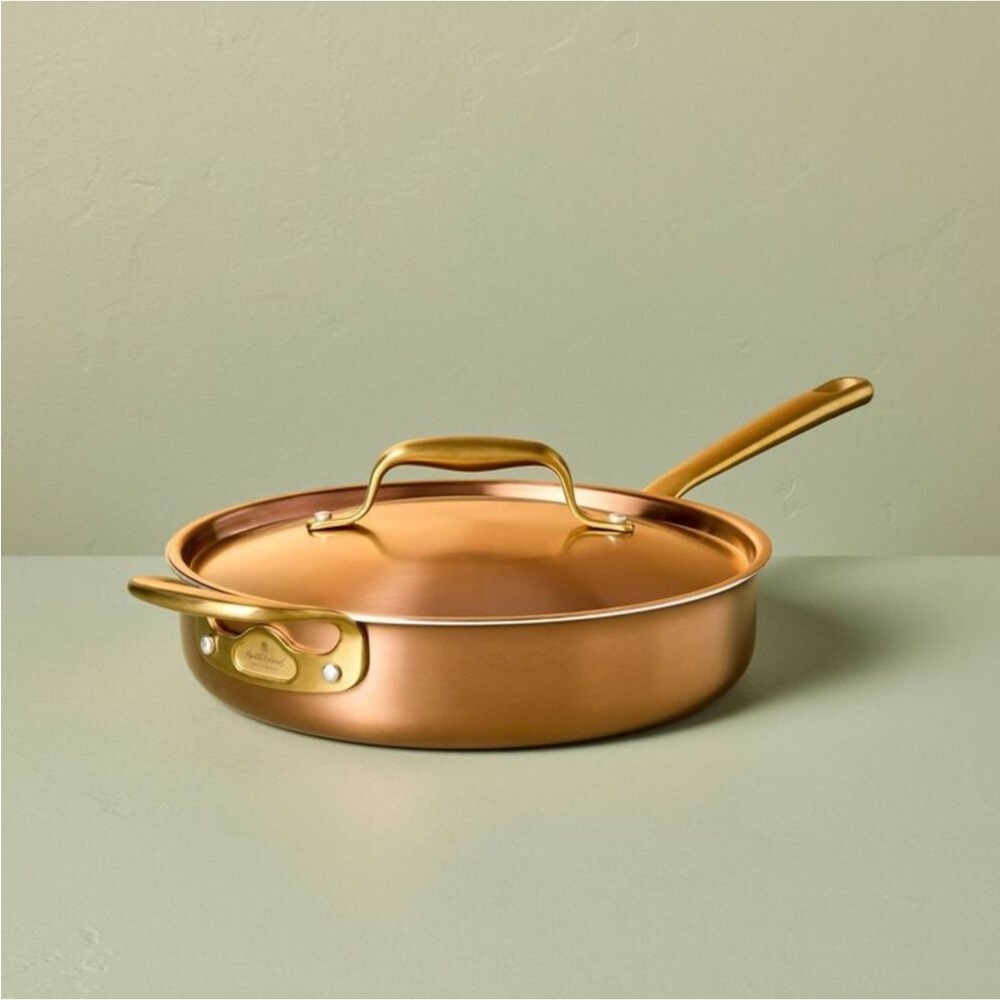 NEW! 4qt 11" 2pc Stainless Steel Fry Pan Copper - Hearth & Hand with Magnolia
